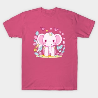 Cute Pink Elephant T-Shirt